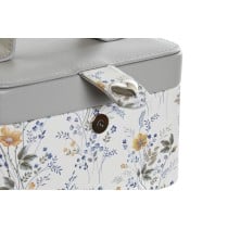 Jewelry box DKD Home Decor White Grey Lilac Light Pink Polyurethane Mirror 17 x 12 x 10 cm (2 Units)
