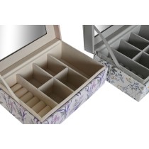 Box-Schmuckkästchen DKD Home Decor Weiß Grau Lila Polyurethan 18 x 12,5 x 7,5 cm (2 Stück)