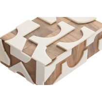Box-Schmuckkästchen Home ESPRIT Schwarz natürlich Harz Akazienholz 18 x 13 x 7,5 cm (2 Stücke)