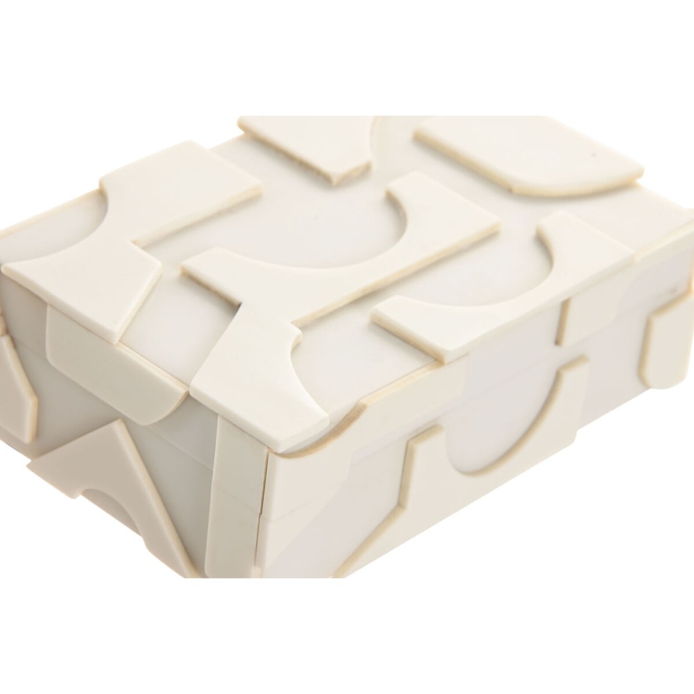 Box-Schmuckkästchen Home ESPRIT Weiß Harz Knochen 18 x 13 x 7,5 cm (2 Stücke)