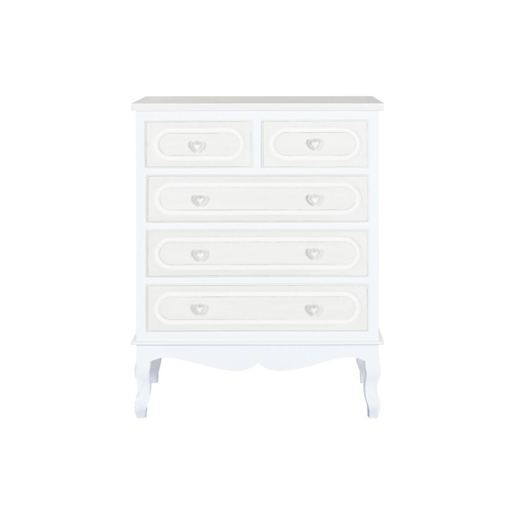 Commode Home ESPRIT Blanc Beige Romantique 80 x 42 x 105 cm