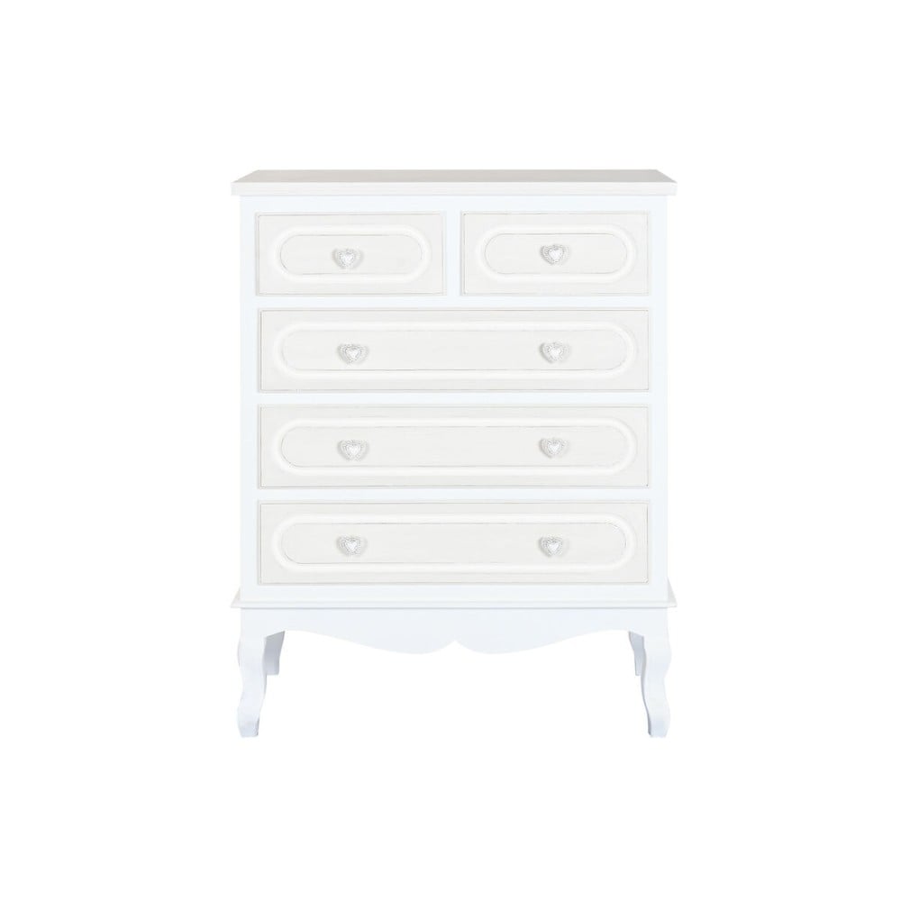 Kommode Home ESPRIT Weiß Beige Romantisch 80 x 42 x 105 cm