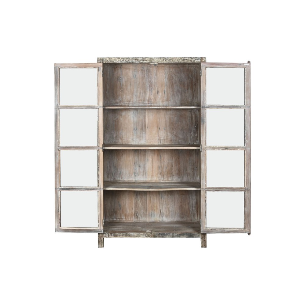 Display Stand Home ESPRIT White Brown Recycled Wood 100 x 40 x 180 cm