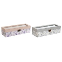 Uhrenbox DKD Home Decor Weiß Grau Lila Hellrosa Kristall 33 x 11 x 9 cm (2 Stück)