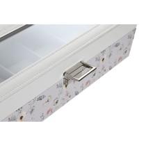 Uhrenbox DKD Home Decor Blau Hellrosa Kristall 33 x 11 x 9 cm (2 Stück)
