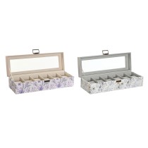 Box for watches DKD Home Decor White Grey Lilac Light Pink Crystal 33 x 11 x 9 cm (2 Units)