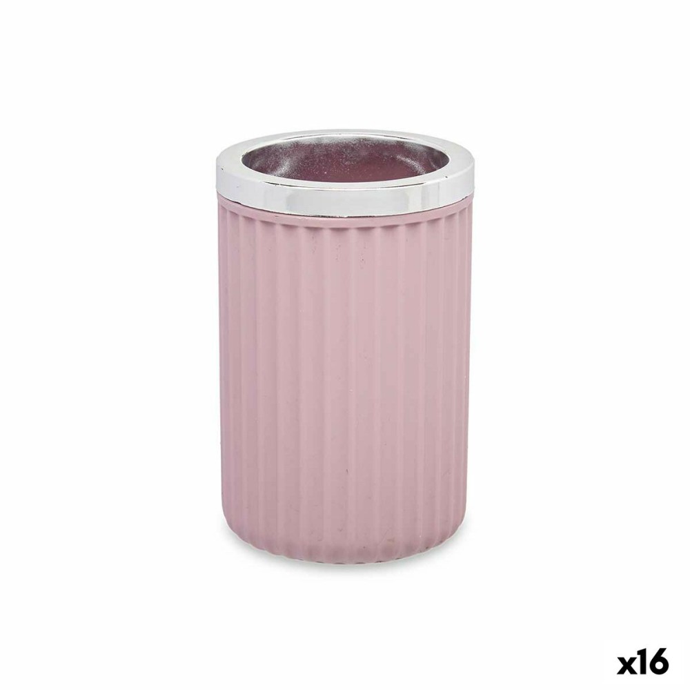 Verre Berilo 3436-4 Rose Plastique 7,5 x 11,5 x 7,5 cm (16 Unités)