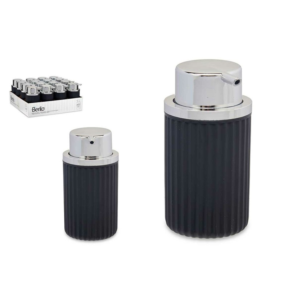 Soap Dispenser Berilo 3236-3 Anthracite Plastic 420 ml 7 x 14,5 x 8,5 cm (16 Units)