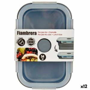 Boîte à lunch Kinvara CH19130-1 Gris Transparent ABS 540 ml (12 Unités)