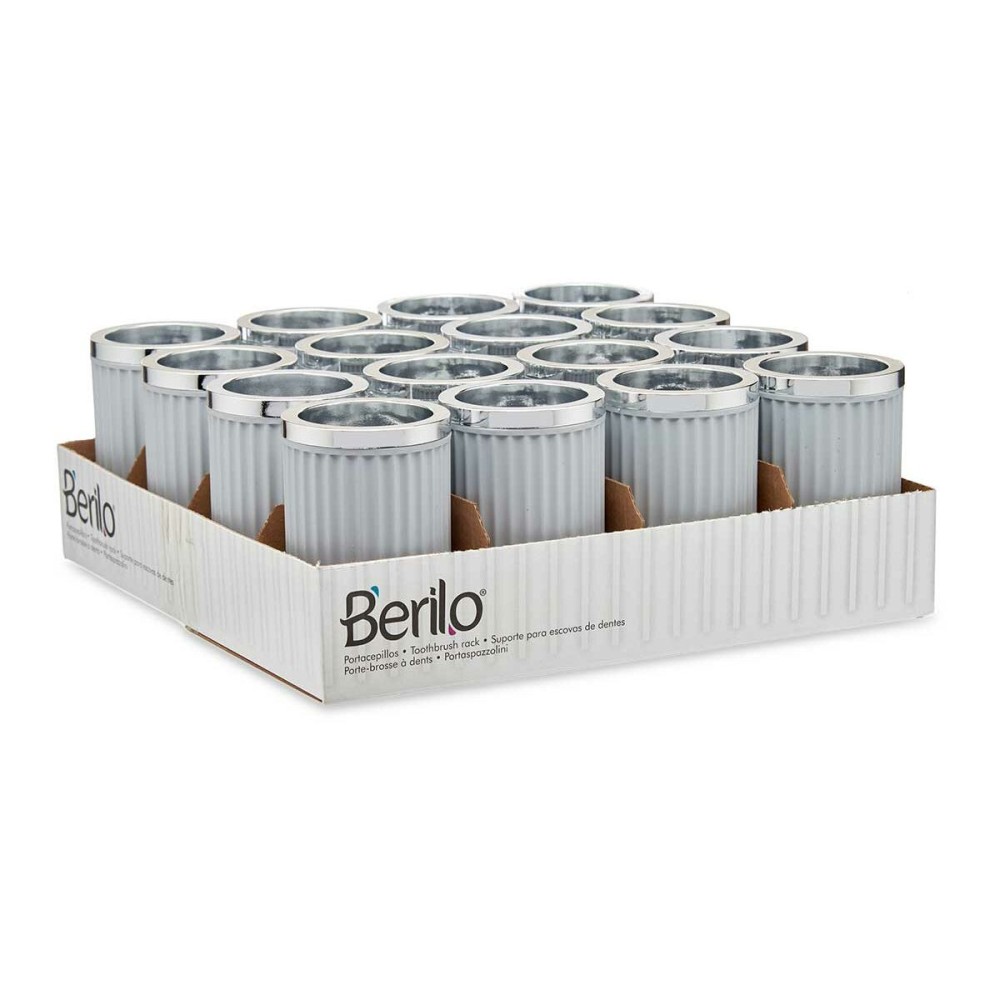 Verre Berilo 3436-2 Gris Plastique 7,5 x 11,5 x 7,5 cm (16 Unités)