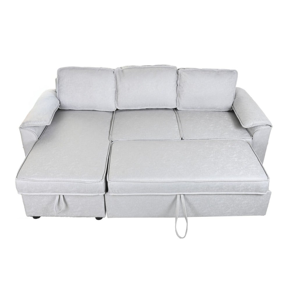 Sofabed Home ESPRIT Light grey Modern 220 x 153 x 88 cm