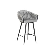Hocker Home ESPRIT Schwarz Grau Metall 58 x 53 x 101 cm