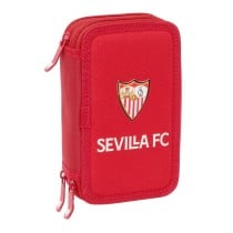 Dreifaches Federmäppchen Sevilla Fútbol Club Rot 12,5 x 19,5 x 5,5 cm 37 Stücke