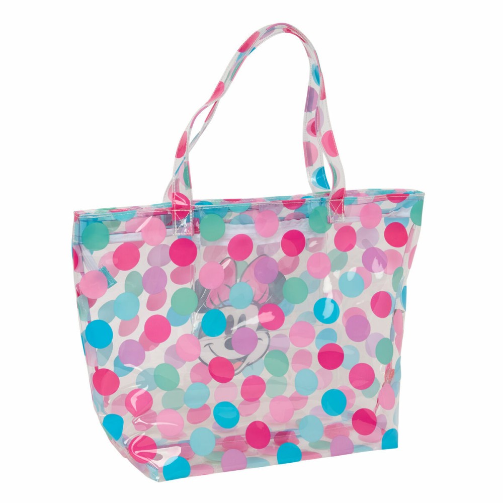Einkaufstasche Minnie Mouse Beach Bunt Durchsichtig 54 x 35 x 17 cm