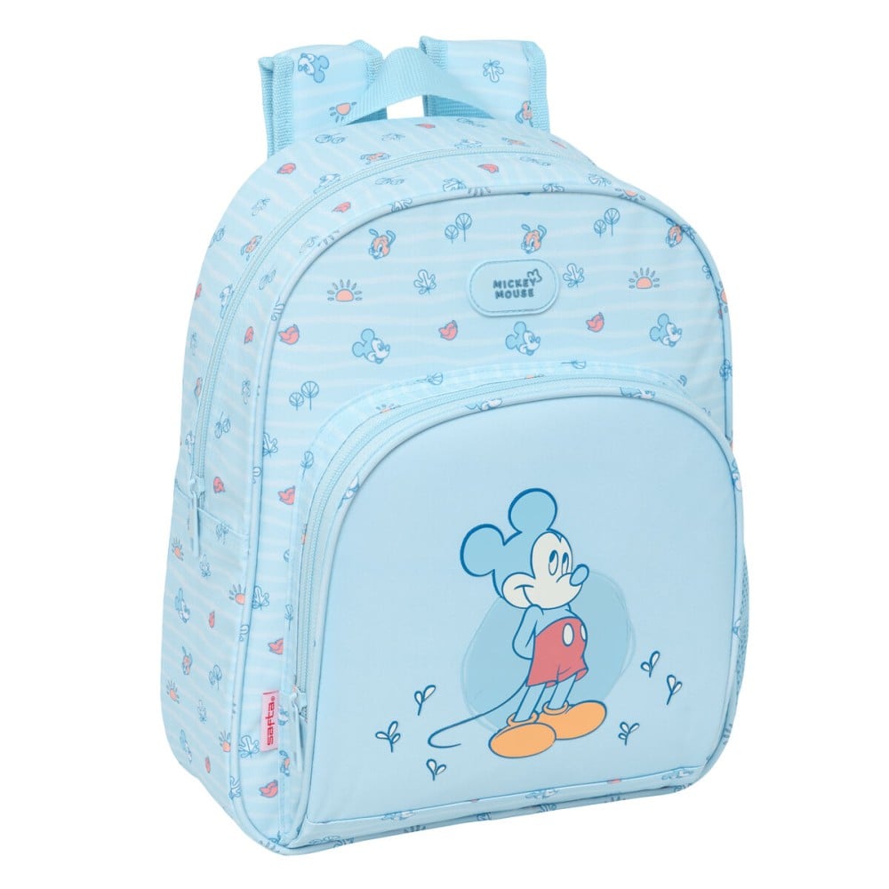 Kinderrucksack Mickey Mouse Clubhouse Baby Hellblau 28 x 34 x 10 cm