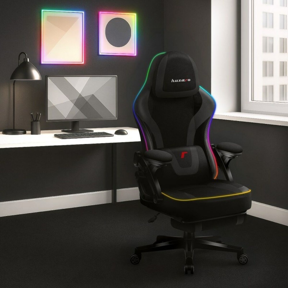 Chaise de jeu Huzaro HZ-FORCE 4.6 RGB BLACK MESH
