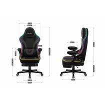 Chaise de jeu Huzaro HZ-FORCE 4.6 RGB BLACK MESH