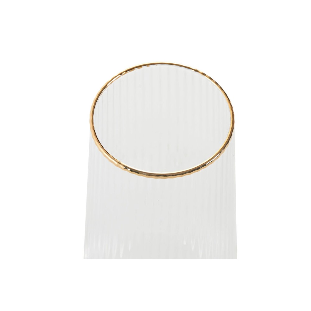 Set de Verres Home ESPRIT Transparent Doré Verre 400 ml (6 Unités)