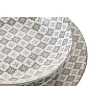 Tableware Home ESPRIT Beige Porcelain Modern 18 Pieces