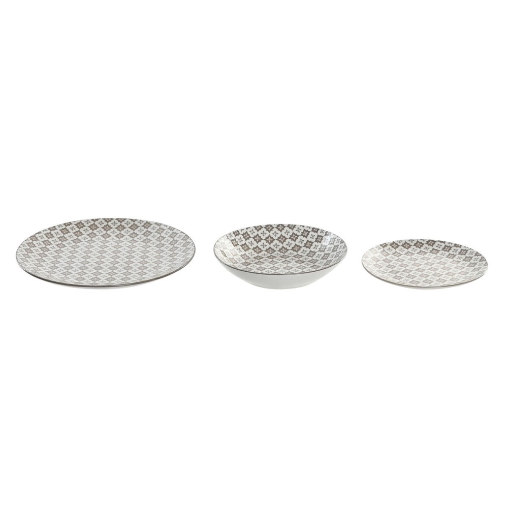 Tableware Home ESPRIT Beige Porcelain Modern 18 Pieces
