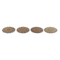 Table Mat Home ESPRIT Cork Dolomite 20 x 20 x 1 cm (4 Units)