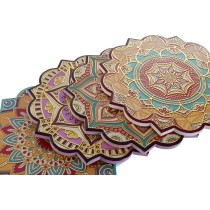 Table Mat Home ESPRIT Cork Dolomite 20 x 20 x 1 cm (4 Units)