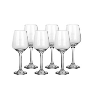 Weinglas-Set Home ESPRIT Durchsichtig Kristall 265 ml (6 Stück)