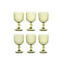 Set de Verres Home ESPRIT Vert Verre 260 ml (6 Unités)