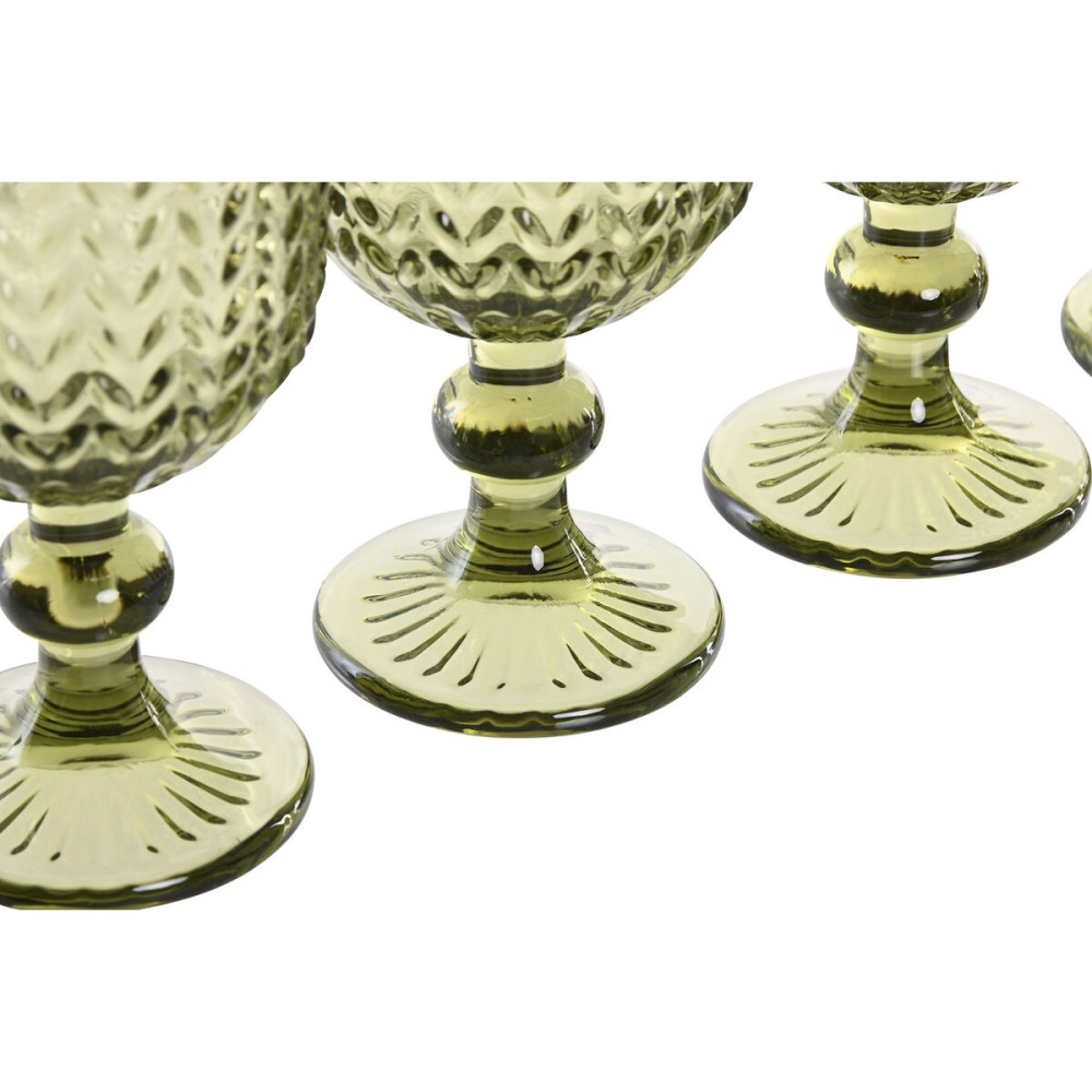 Set de Verres Home ESPRIT Vert Verre 260 ml (6 Unités)