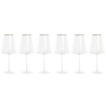 Set de Verres Home ESPRIT Transparent Doré Verre 400 ml (6 Unités)