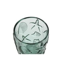 Gläserset Home ESPRIT türkis Kristall Mediterraner Mit Relief 290 ml (6 Stück)