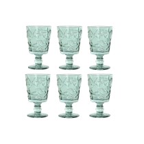 Gläsersatz Home ESPRIT türkis Kristall 345 ml (6 Stück)