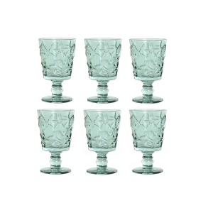 Gläsersatz Home ESPRIT türkis Kristall 345 ml (6 Stück)