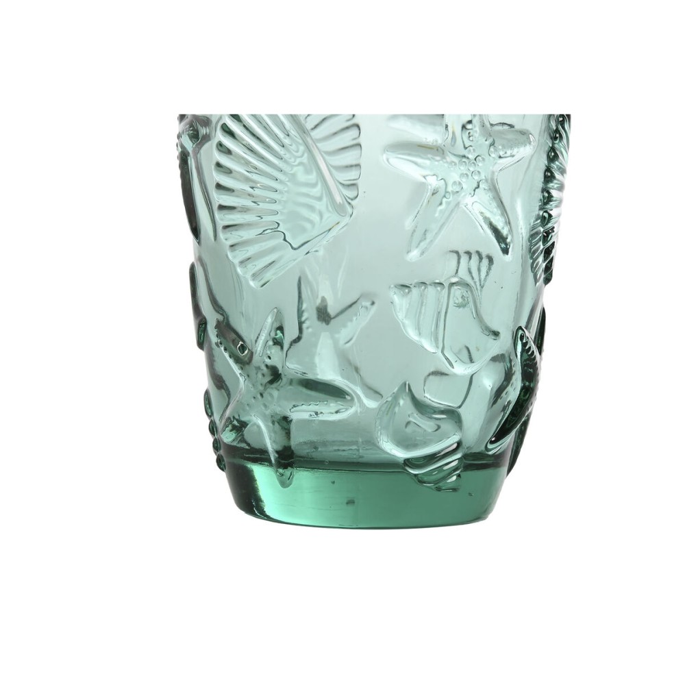 Gläserset Home ESPRIT türkis Kristall Mediterraner Mit Relief 290 ml (6 Stück)