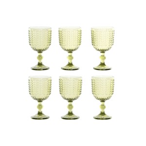 Gläsersatz Home ESPRIT grün Kristall 380 ml (6 Stück)