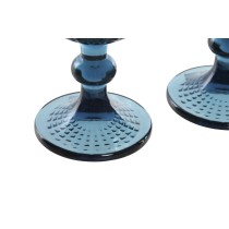Gläsersatz Home ESPRIT Blau Kristall 380 ml (6 Stück)