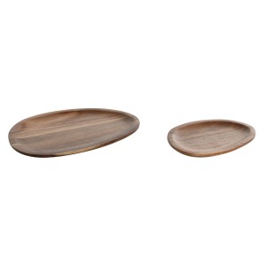 Geschirr-Set Home ESPRIT natürlich Akazienholz 26 x 18 x 1,6 cm