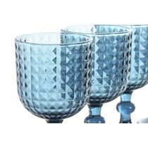 Gläsersatz Home ESPRIT Blau Kristall 380 ml (6 Stück)