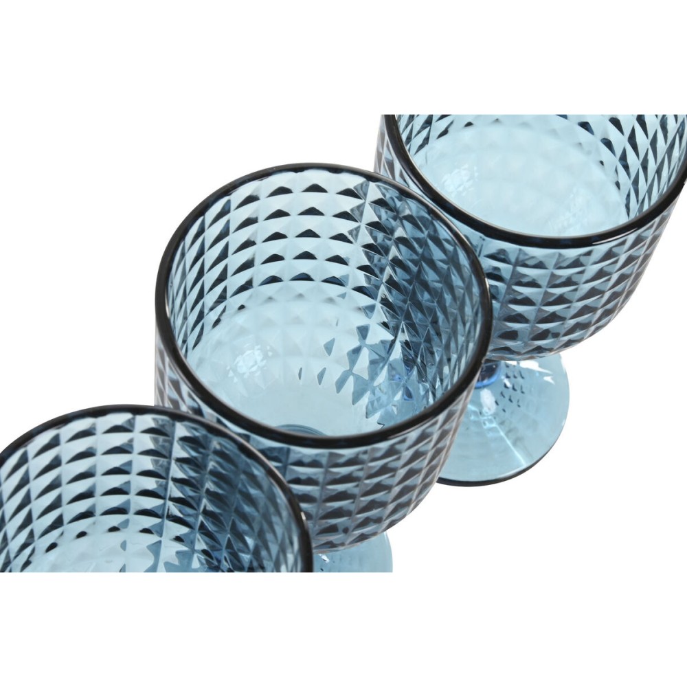 Set de Verres Home ESPRIT Bleu Verre 380 ml (6 Unités)