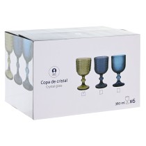 Set of cups Home ESPRIT Blue Crystal 380 ml (6 Units)