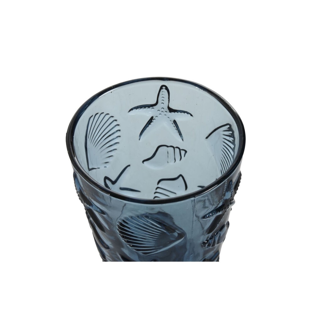 Gläsersatz Home ESPRIT Blau Kristall 345 ml (6 Stück)