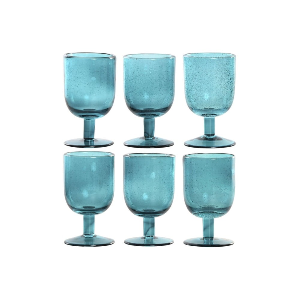 Gläsersatz Home ESPRIT türkis Kristall 300 ml (6 Stück)