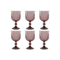 Set of cups Home ESPRIT Pink Crystal 380 ml (6 Units)