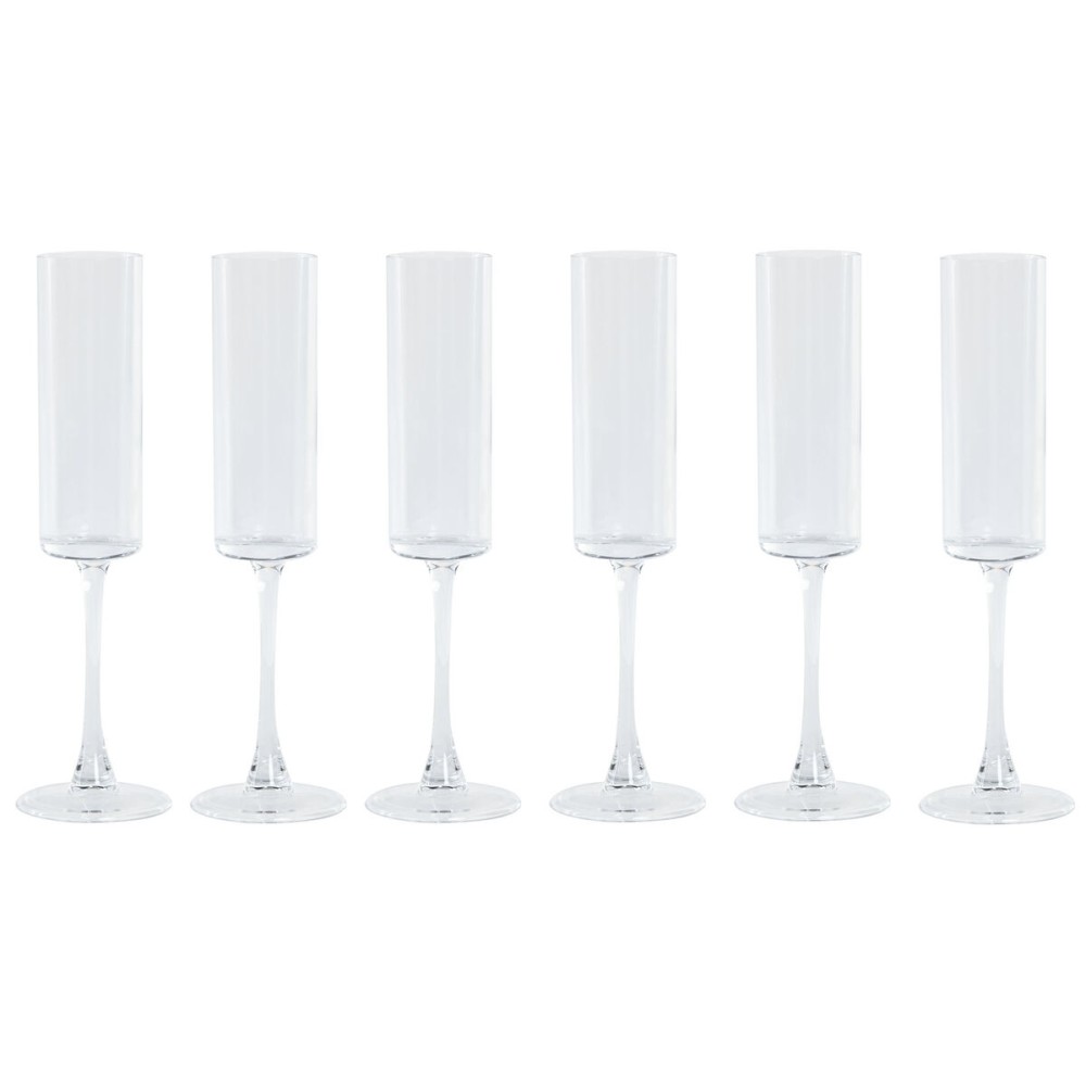 Coupe de champagne Home ESPRIT Transparent Verre 160 ml (6 Unités)