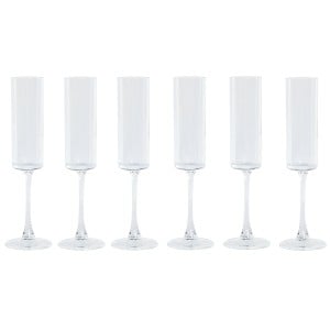 Champagne glass Home ESPRIT Transparent Crystal 160 ml (6 Units)