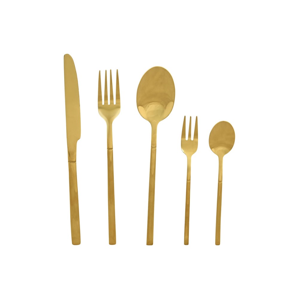 Besteck Home ESPRIT Gold Edelstahl 17 x 7 x 24 cm 20 Stücke