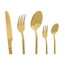 Besteck Home ESPRIT Gold Edelstahl 17 x 7 x 24 cm 20 Stücke