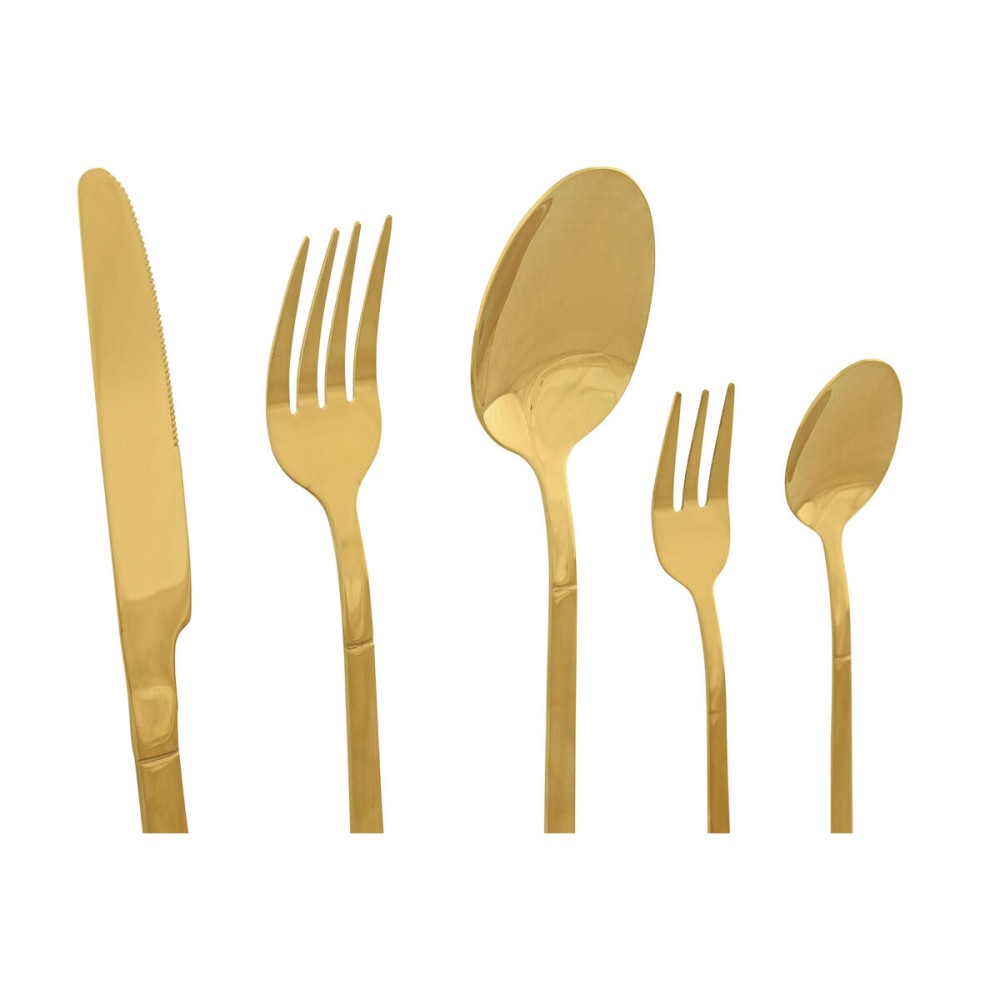 Besteck Home ESPRIT Gold Edelstahl 17 x 7 x 24 cm 20 Stücke