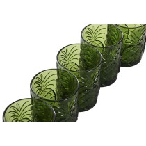 Gläserset Home ESPRIT grün Kristall Mit Relief 300 ml (6 Stück)