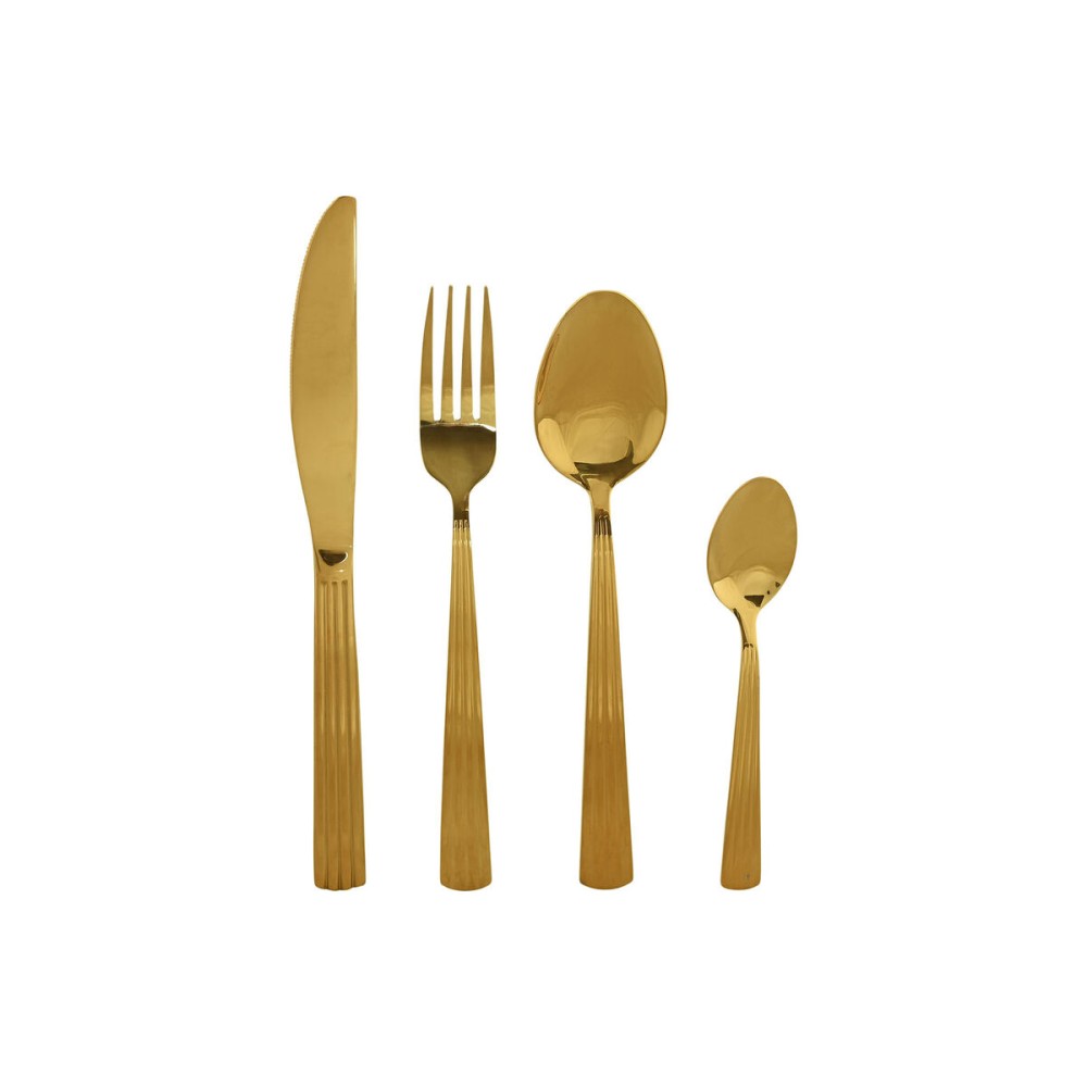 Besteck Home ESPRIT Gold Edelstahl 15 x 7 x 24 cm 16 Stücke